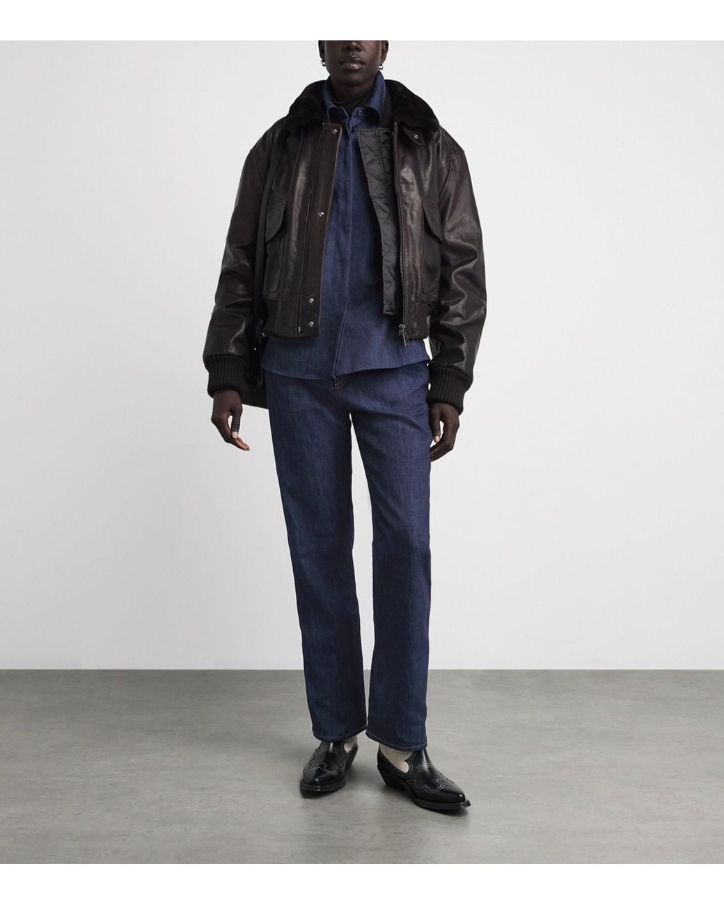 Gabriela Hearst Blue Elara High-Rise Bootcut Jeans