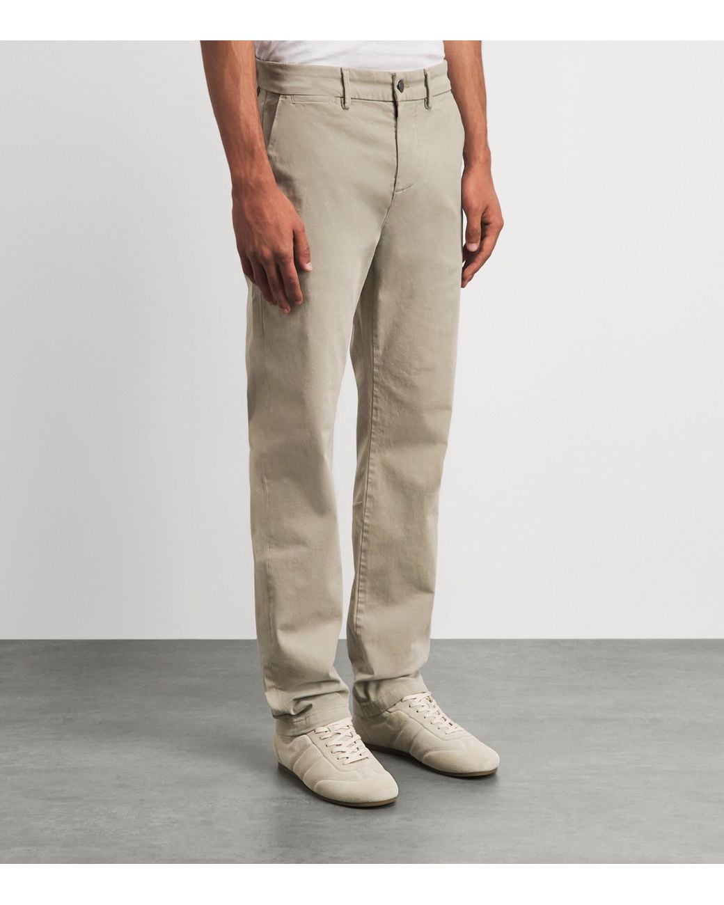 7 For All Mankind Gray Luxe Performance Slimmy Chinos for men