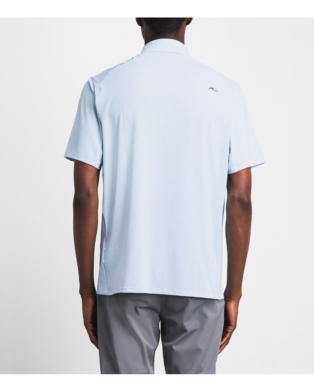 Kjus Blue Printed Golfer Polo Shirt for men