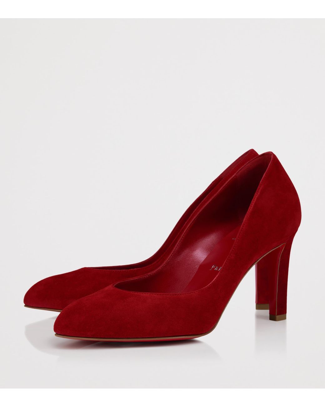 Christian Louboutin Red Fannylove 85 Suede Pumps