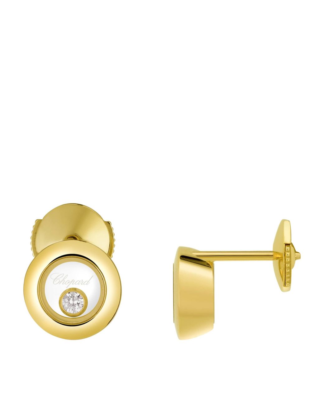 Chopard Metallic And Diamond Happy Diamonds Icons Earrings