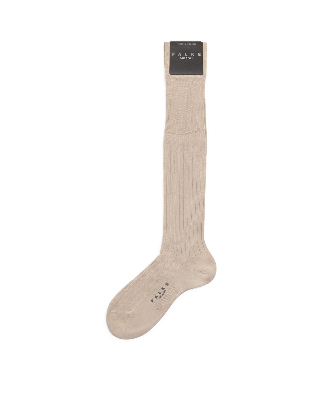 Falke White Milano Knee-High Socks for men