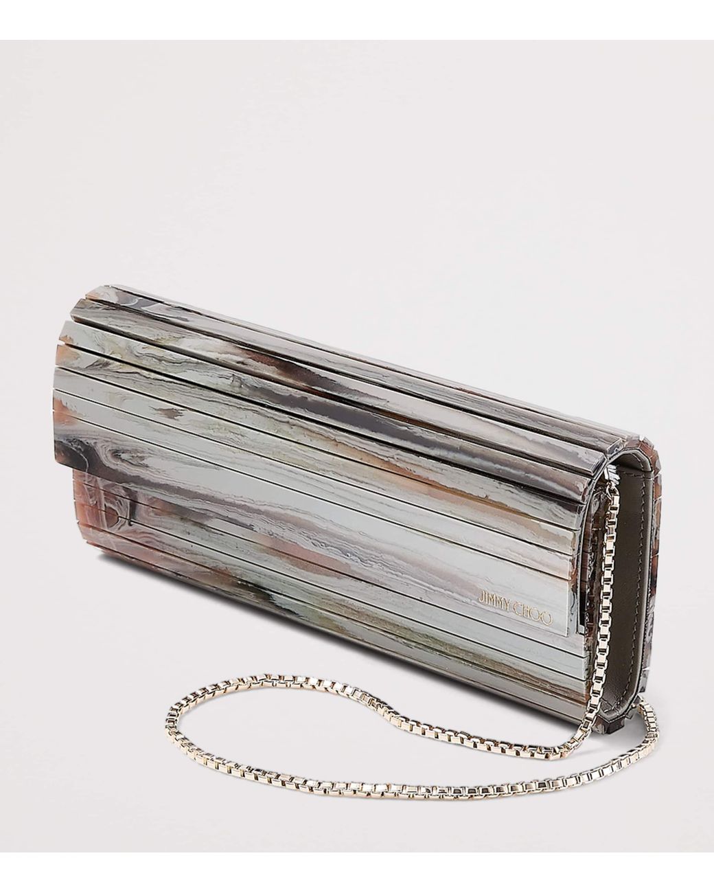 Jimmy Choo Gray Sweetie Panelled Clutch Bag