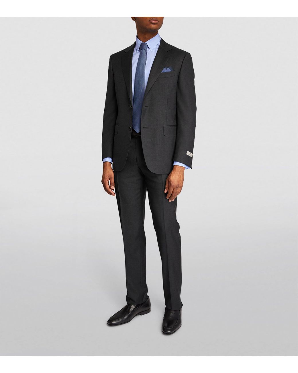 Canali Black Wool 2-Piece Suit for men