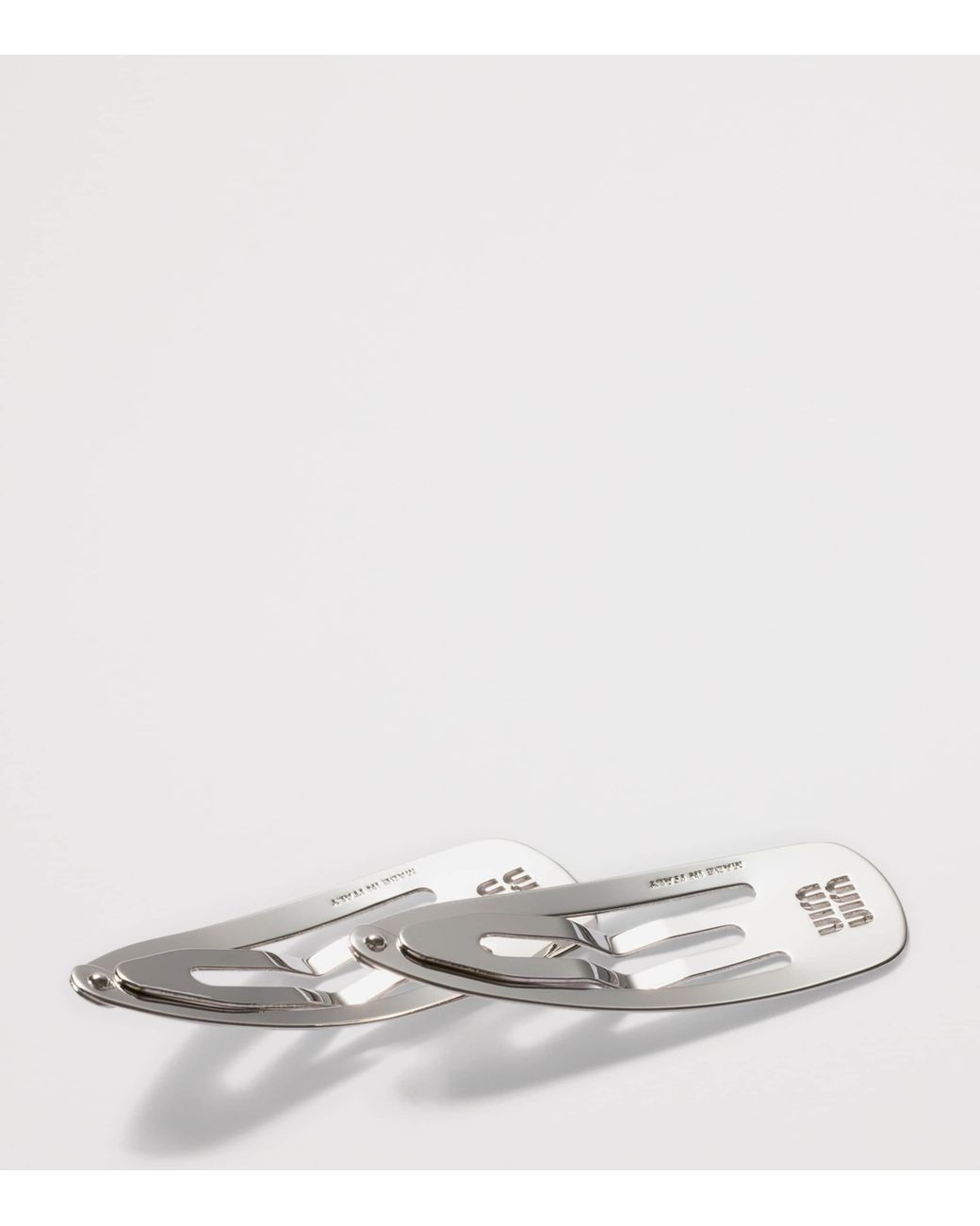 Miu Miu White Metal Hair Clips