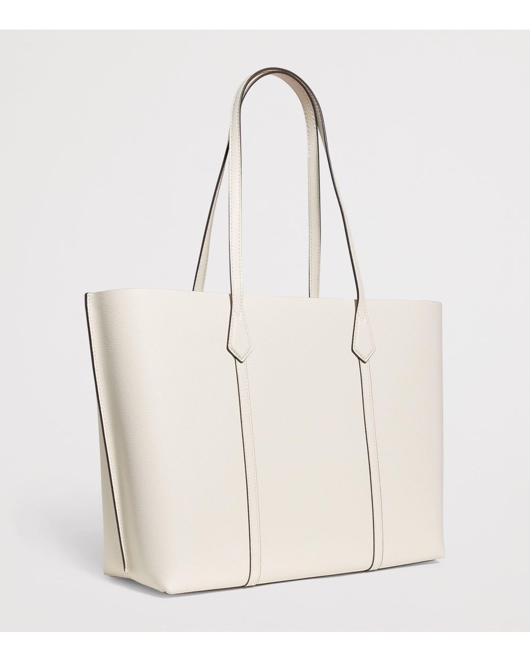 Tory Burch White Leather Perry Tote Bag
