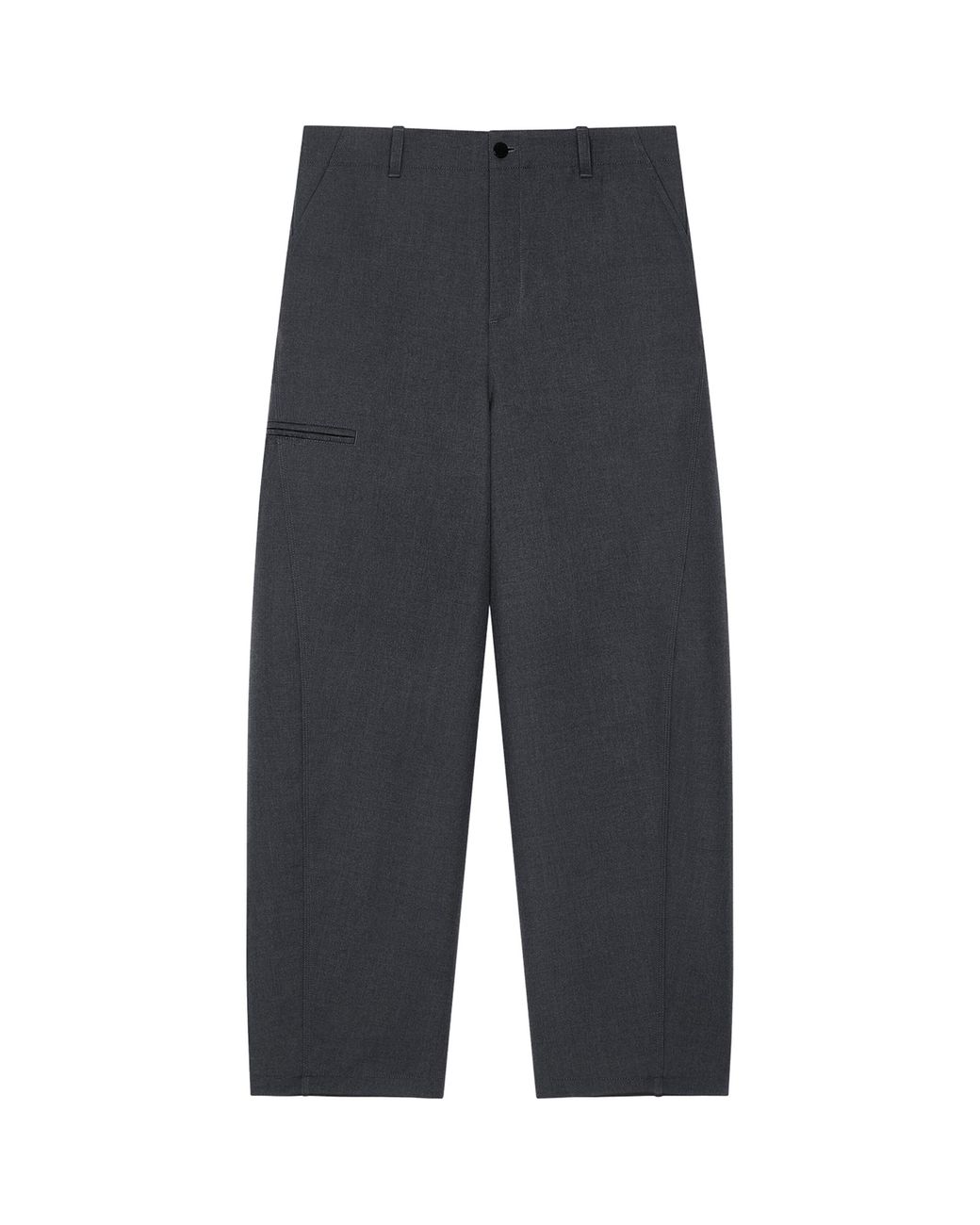 Givenchy Gray Wool-Silk Couture Seam Trousers for men