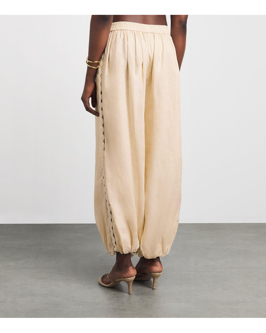 Jonathan Simkhai Natural Linen-Hemp Selah Ballon Trousers