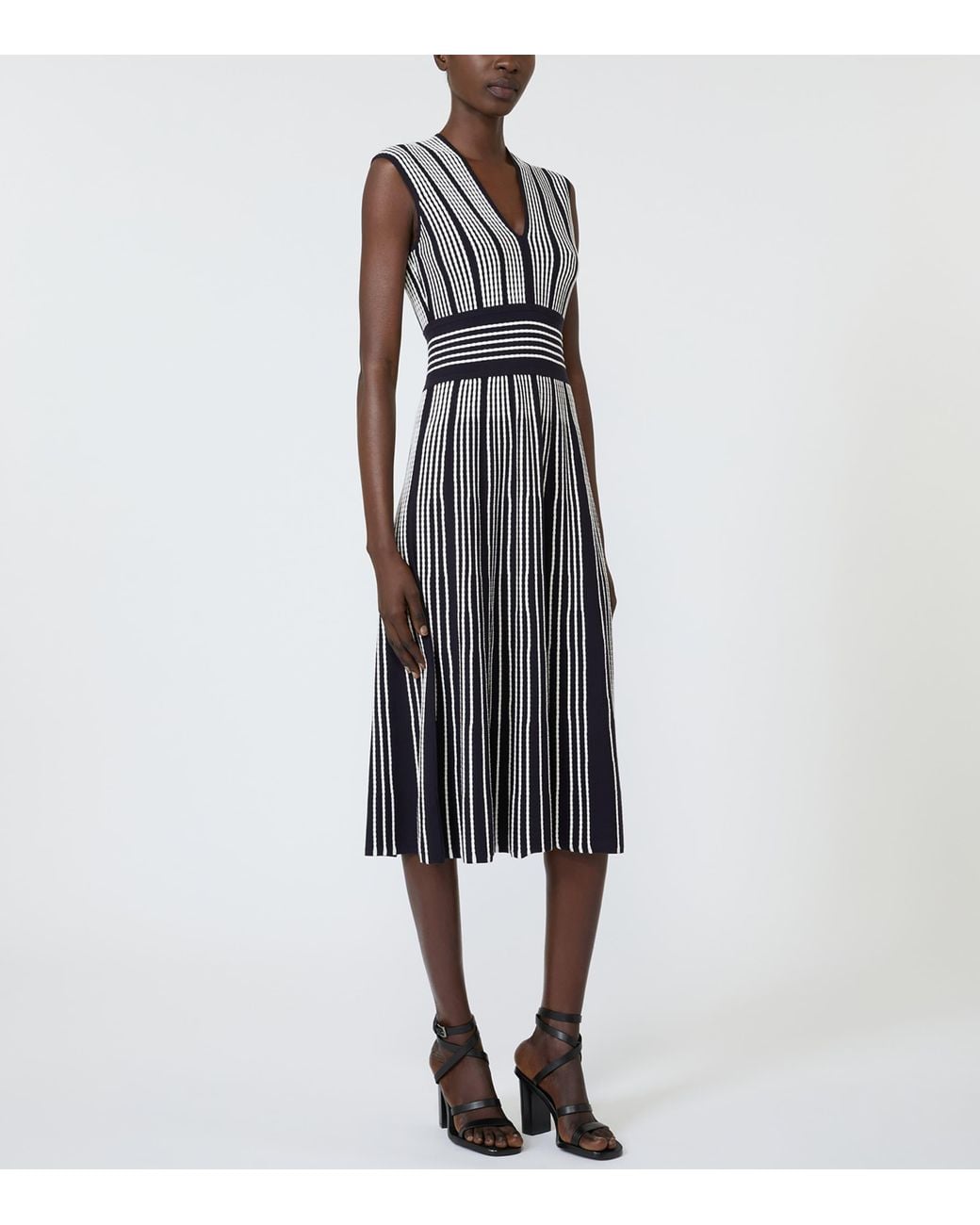 Max Mara Multicolor Sleeveless Viscose Yarn Dress