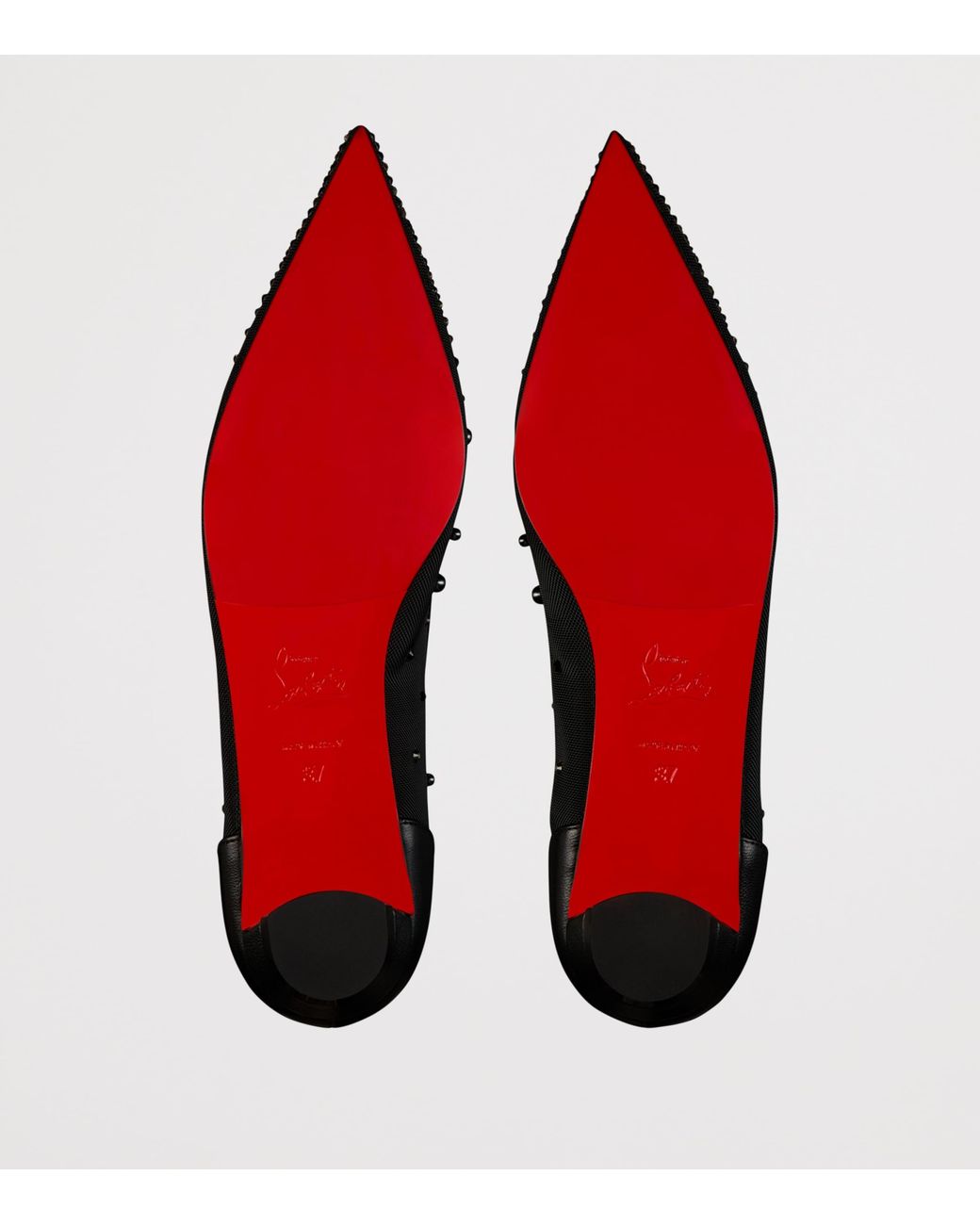 Christian Louboutin Black Miss Z Degrastrass Ballet Flats