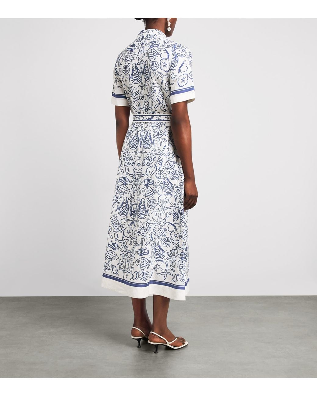 Jonathan Simkhai White Linen-Blend Audria Shirt Dress