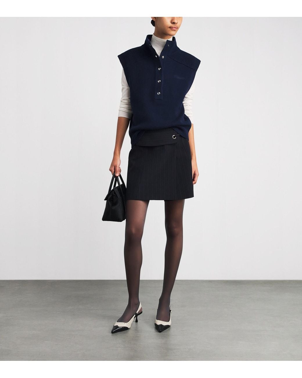 Claudie Pierlot Blue Wool Sweater Vest