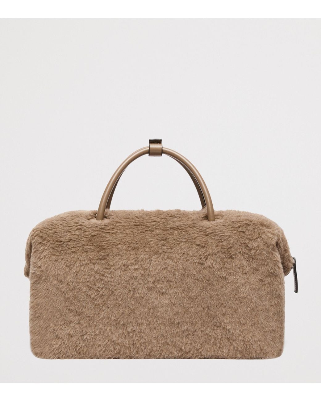 Max Mara Brown Teddy Top-Handle Bag