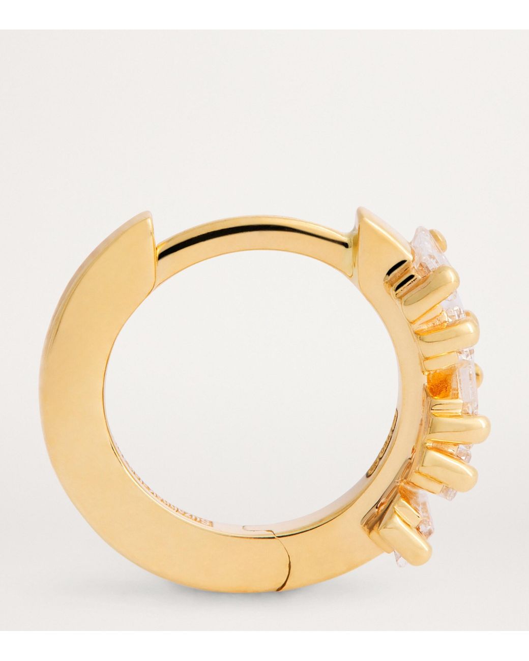 Suzanne Kalan Metallic And Diamond Bold Huggie Earrings