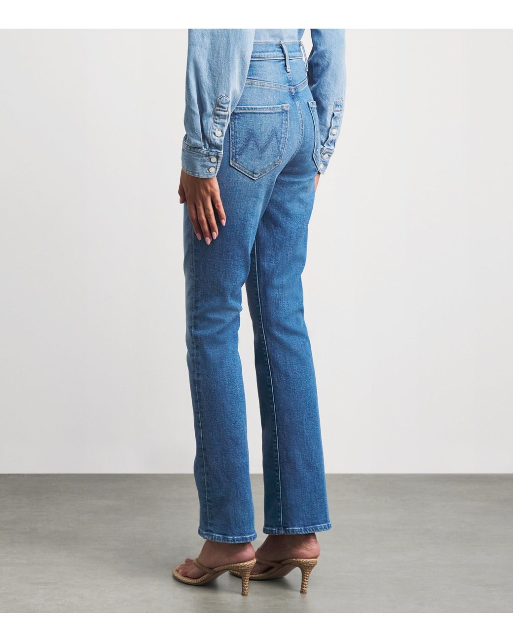 Mother Blue The Hustler Skimp Flared Jeans