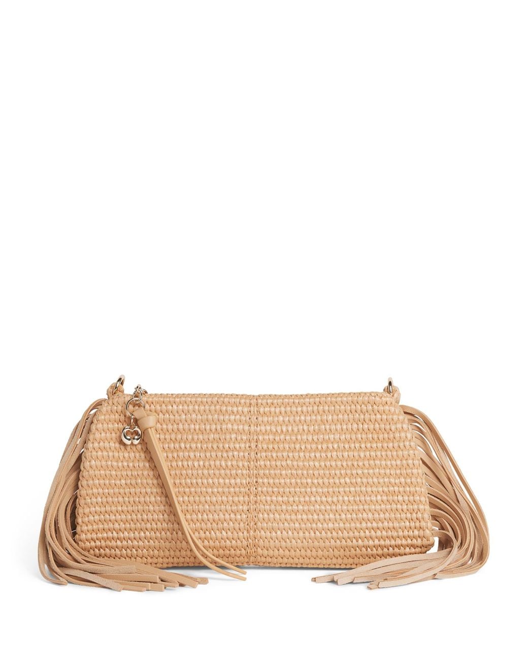 Maje Natural Raffia Miss M Clutch Bag