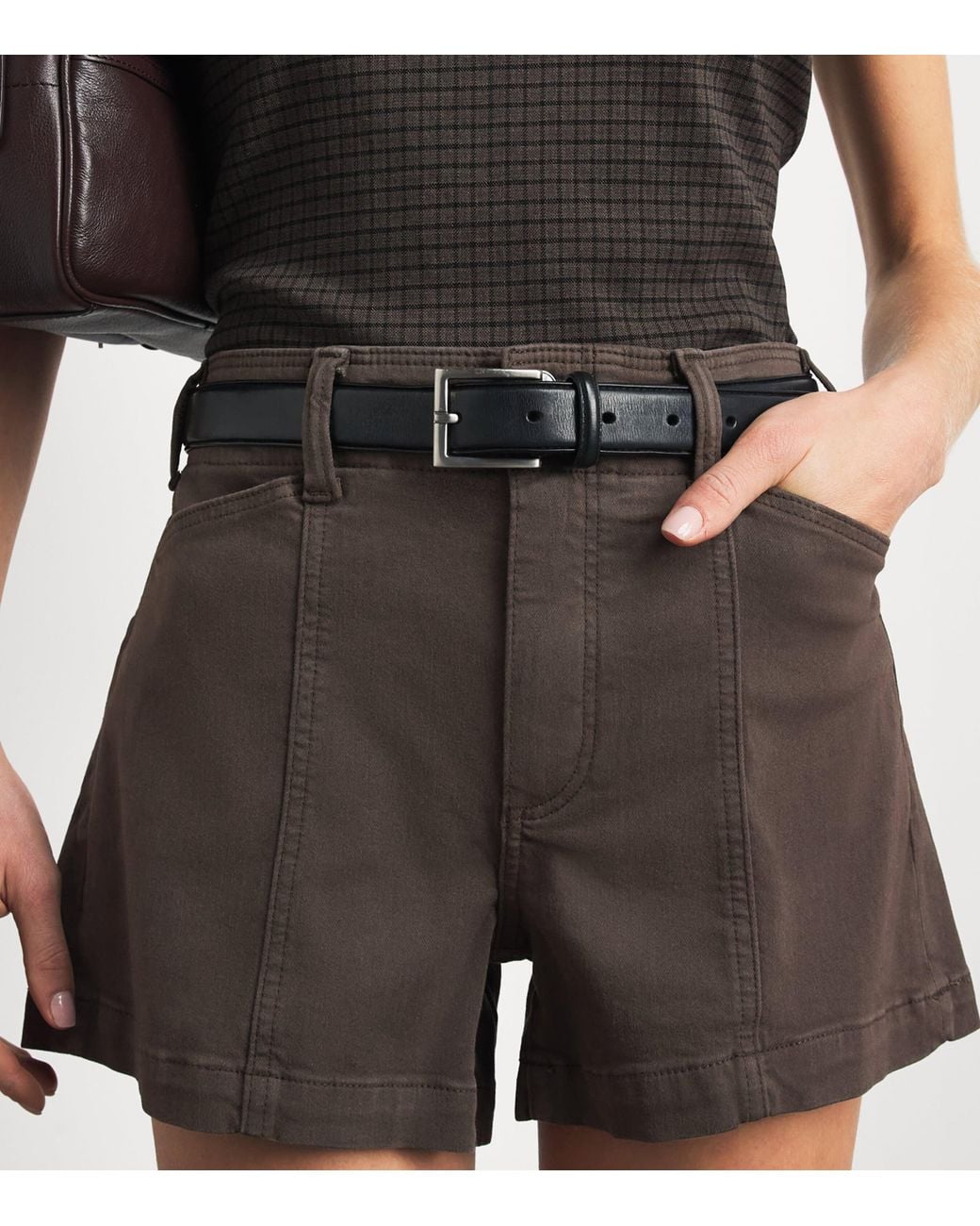PAIGE Brown Cargo Olivia Shorts