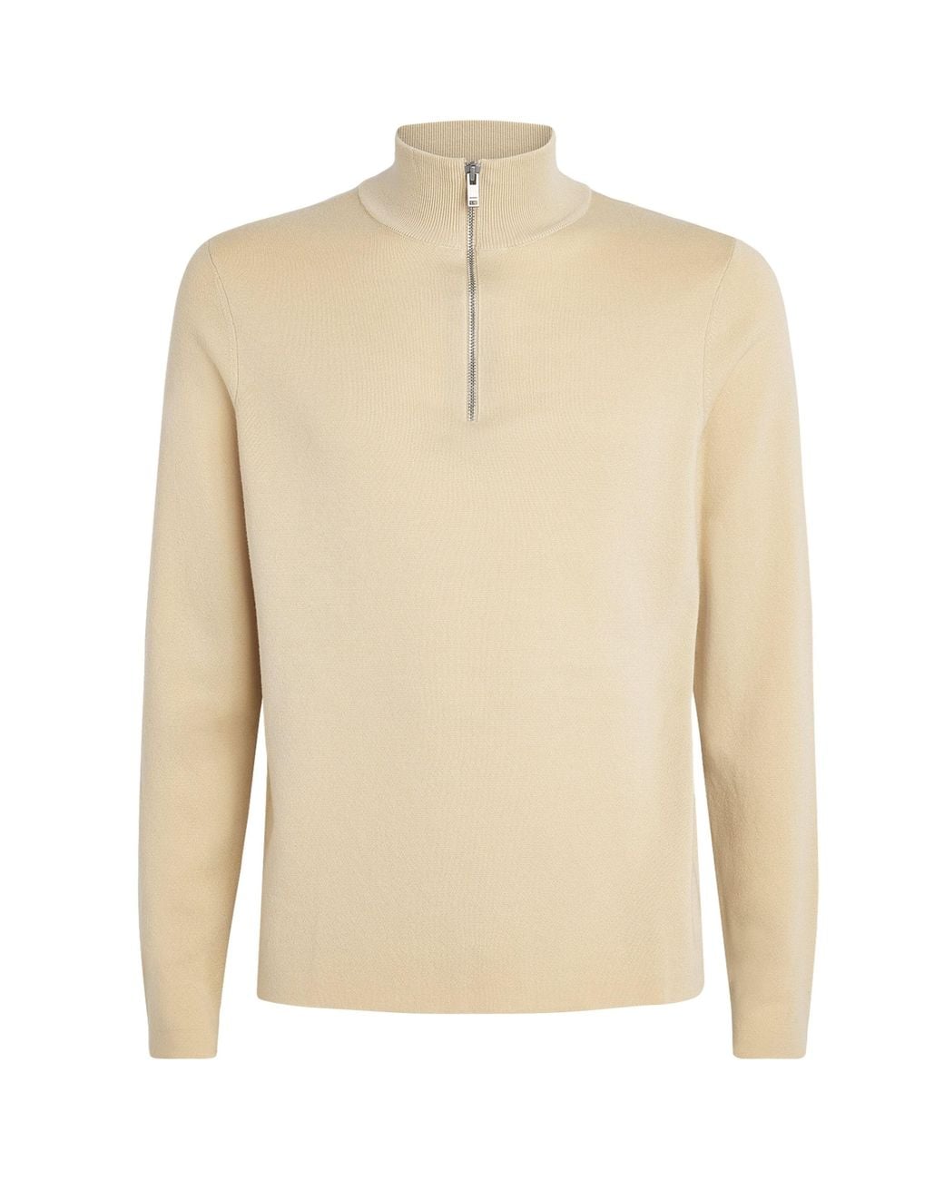 Sandro Natural Wool Half-Zip Sweater for men