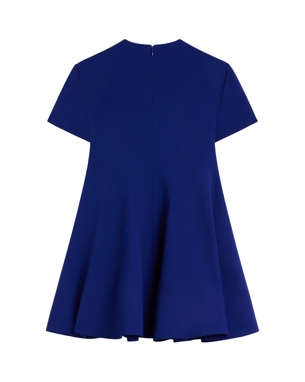 Givenchy Blue Round-Neck Flared Mini Dress