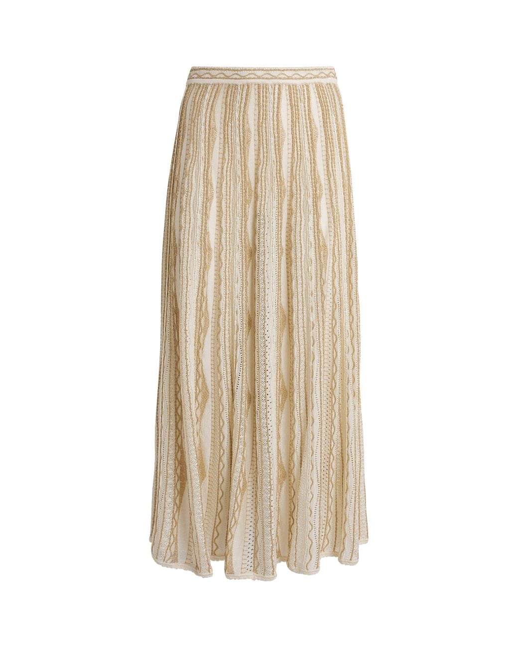 Ulla Johnson Natural Knitted Clio Midi Skirt