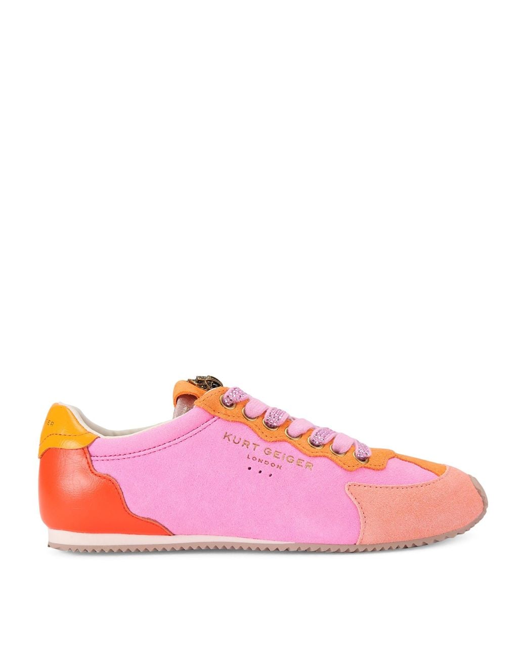 Kurt Geiger Pink Suede Islington Sneakers