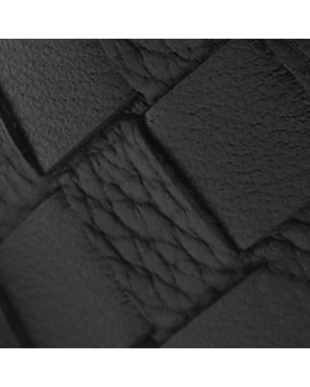 Bottega Veneta Black Leather Intrecciato Belt for men