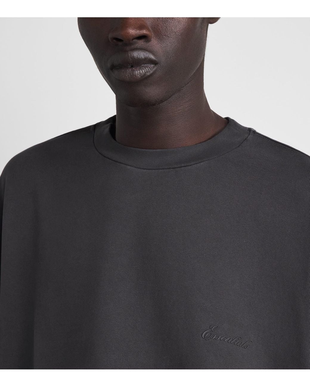 Fear Of God Black Cotton '90S Signature T-Shirt for men