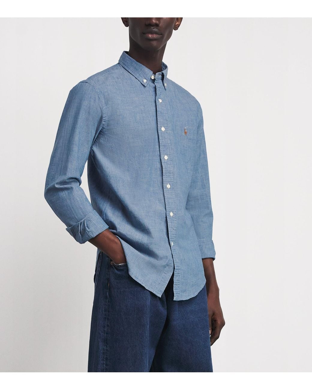 Polo Ralph Lauren Blue Denim Shirt for men
