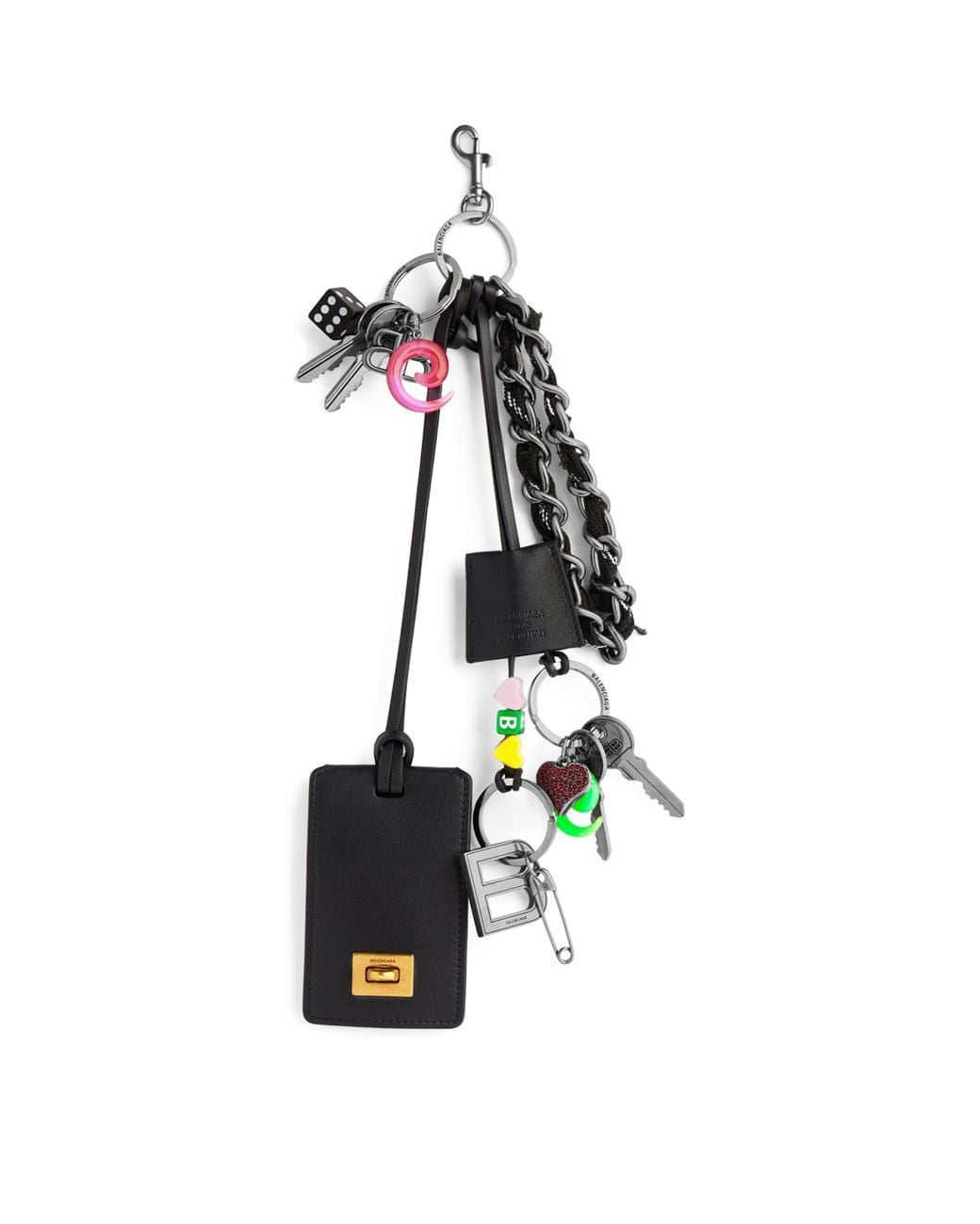 Balenciaga White Rodeo Tag Bag Charm
