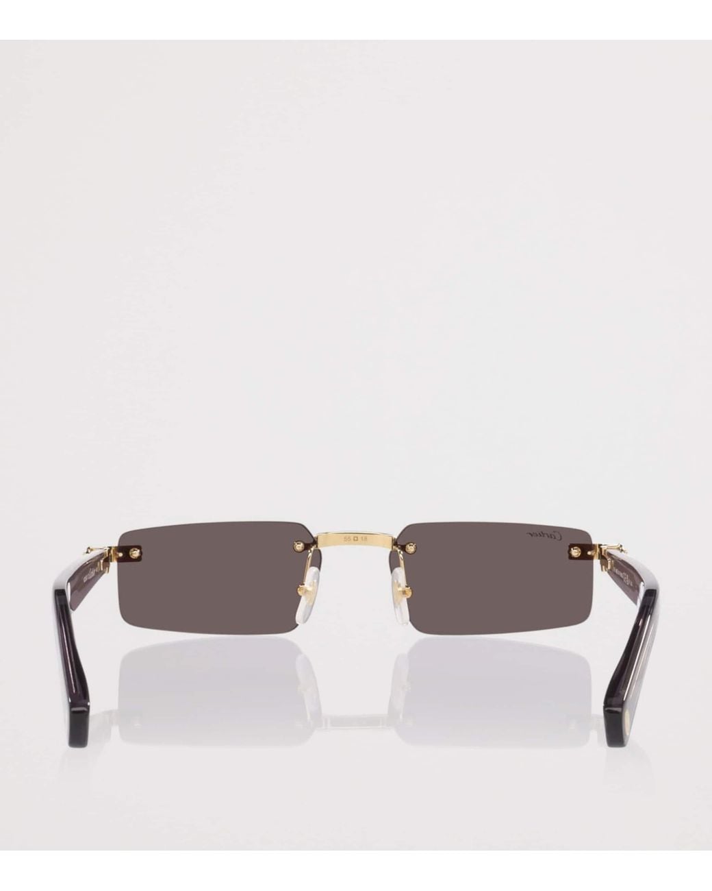 Cartier Metallic Narrow Rectangle Sunglasses for men