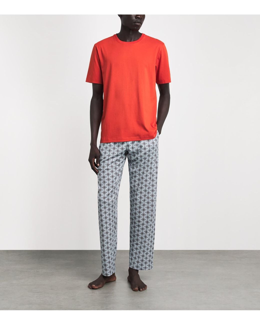 Hanro Blue Cotton Night & Day Lounge Trousers for men