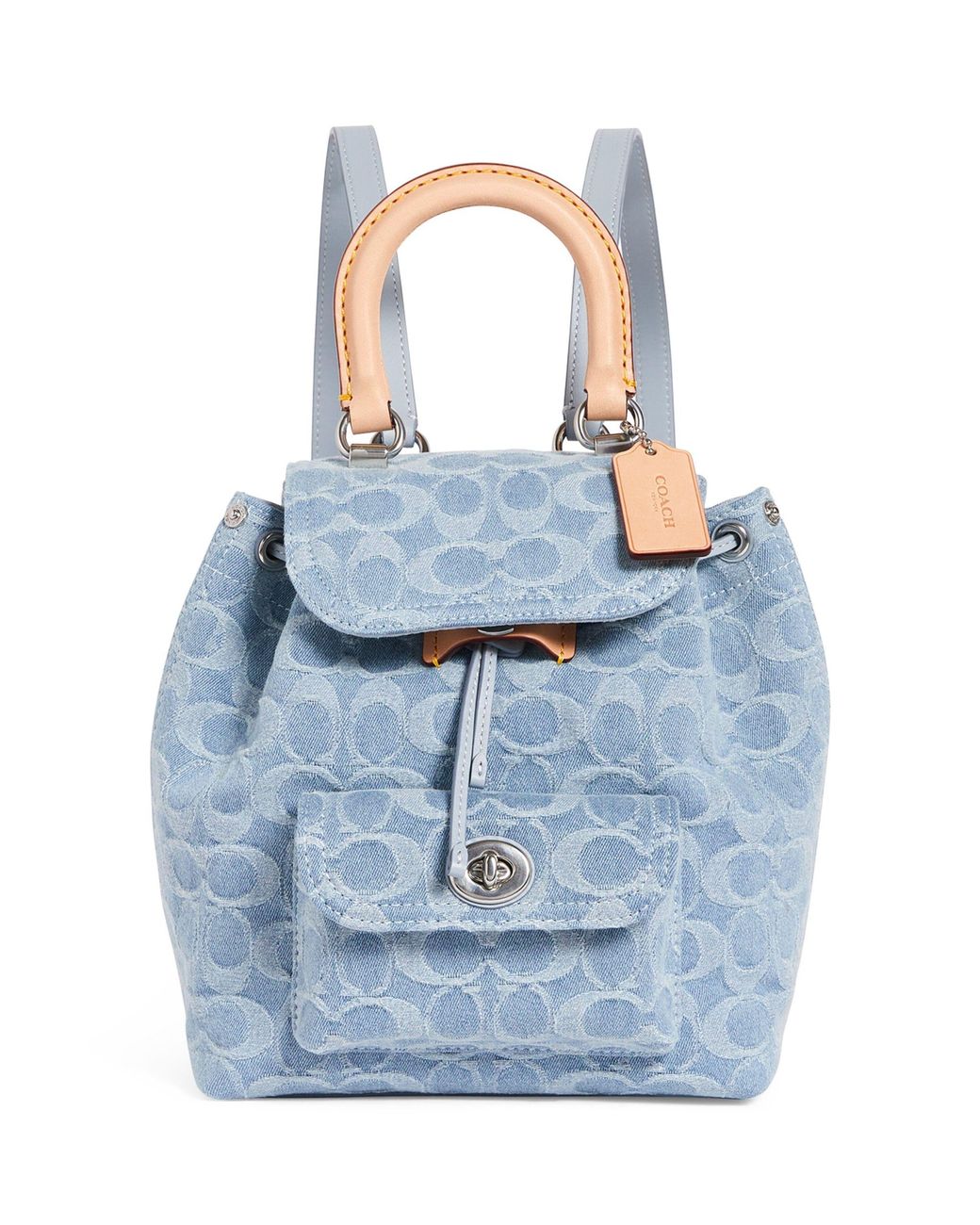 COACH Denim Signature Canvas Backpack in Blue | Lyst Canada
