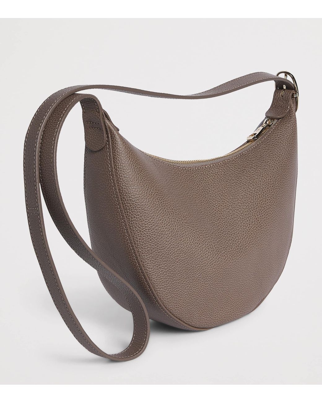 Longchamp Brown Leather Le Foulonné Cross-Body Bag