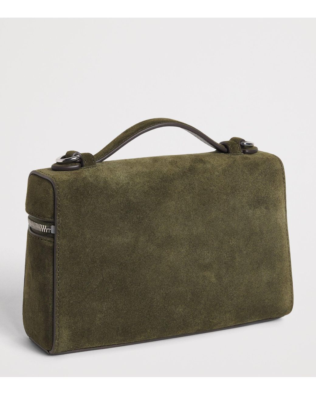 Tory Burch Green Suede Romy Clutch Bag