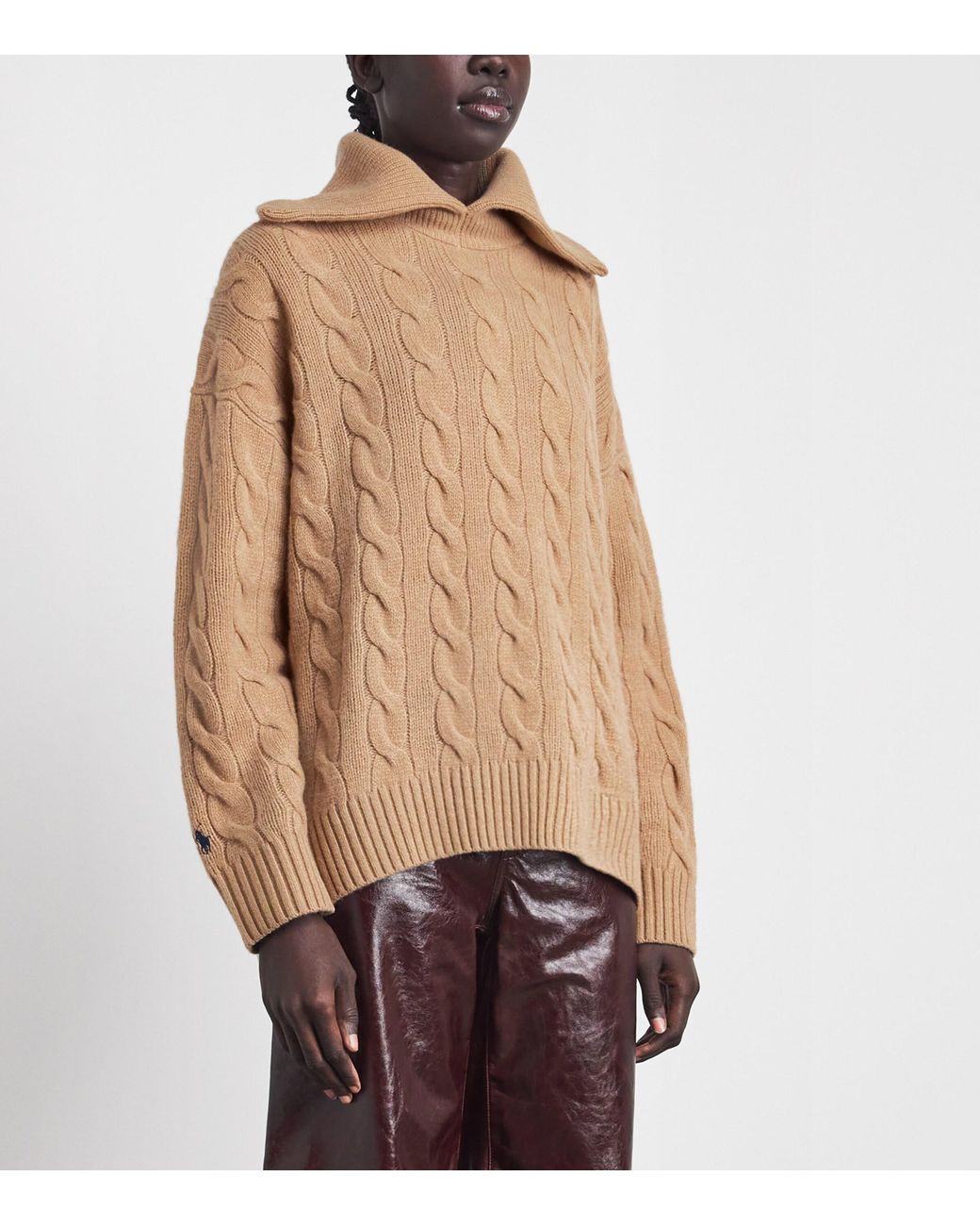 Polo Ralph Lauren Natural Wool-Cashmere Cable-Knit Sweater