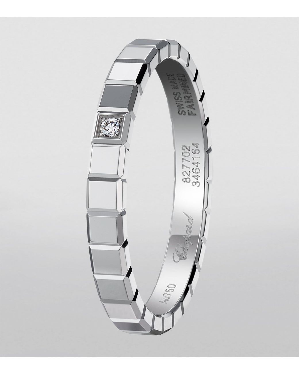 Chopard Metallic And Diamond Ice Cube Ring