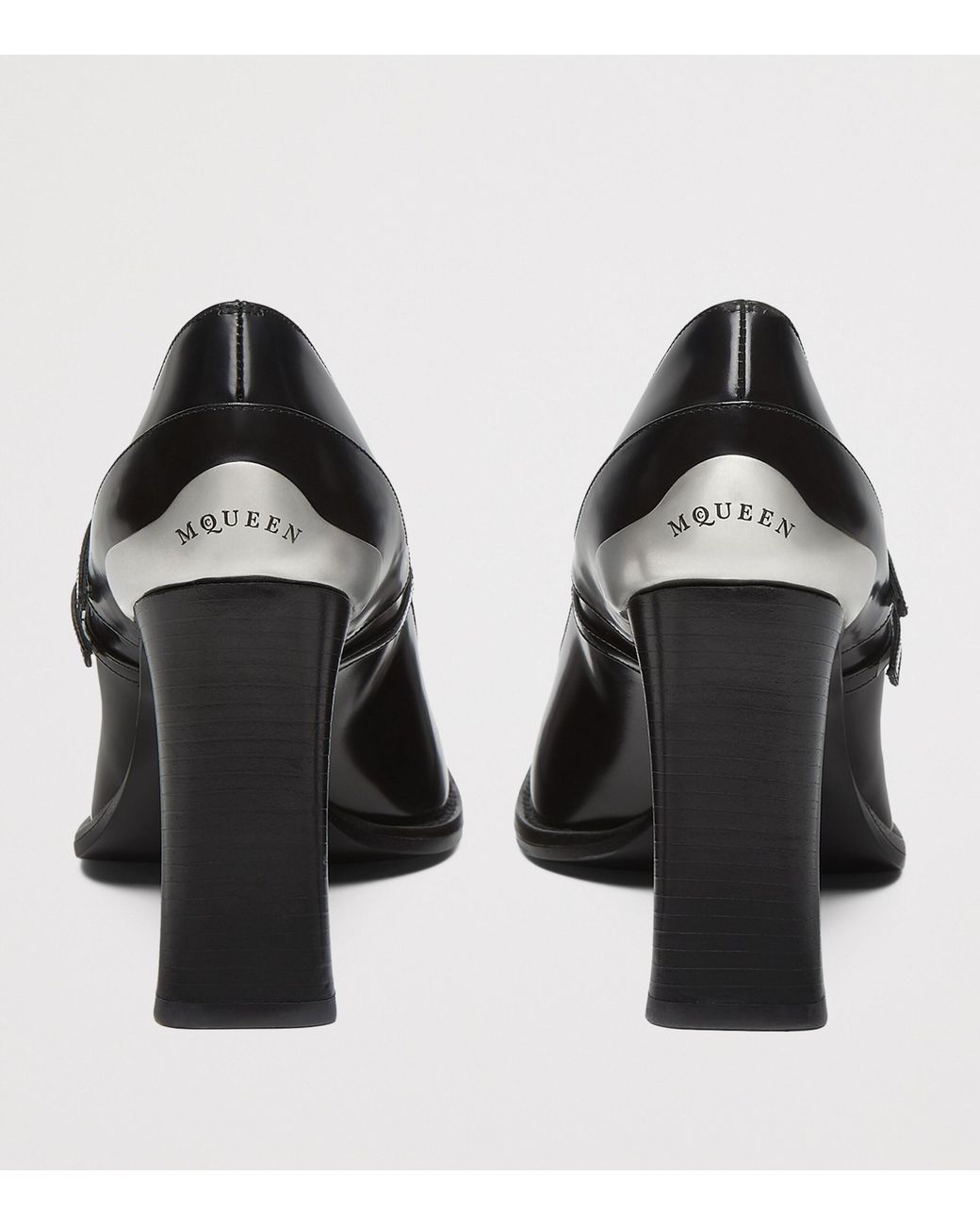McQueen Black Leather Niko Mary Jane Pumps 95