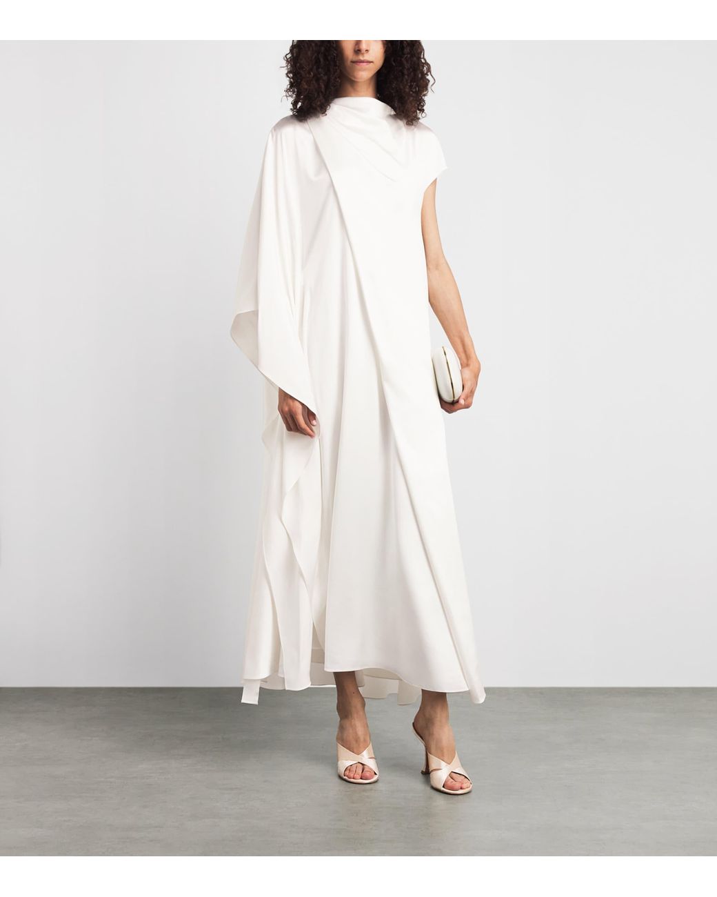 Roksanda White Silk One-Shoulder Hiba Midi Dress