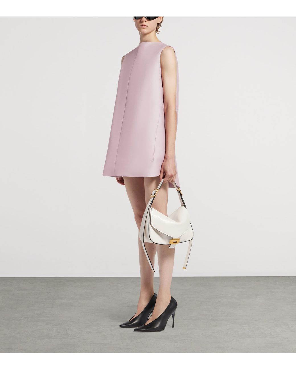 Balenciaga Pink Wool-Silk A-Line Mini Dress