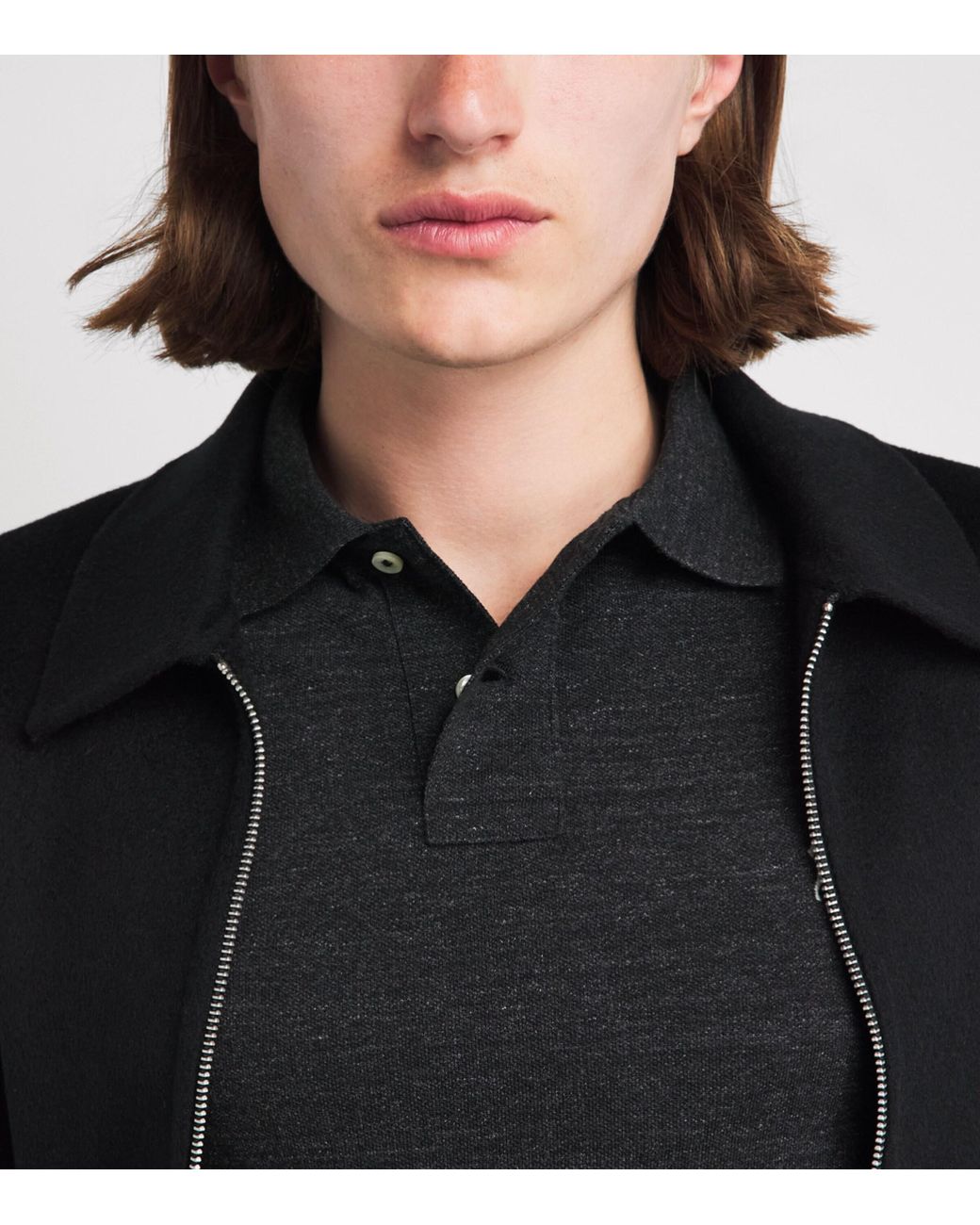 Polo Ralph Lauren Black Cotton Mesh Slim-Fit Polo Shirt for men