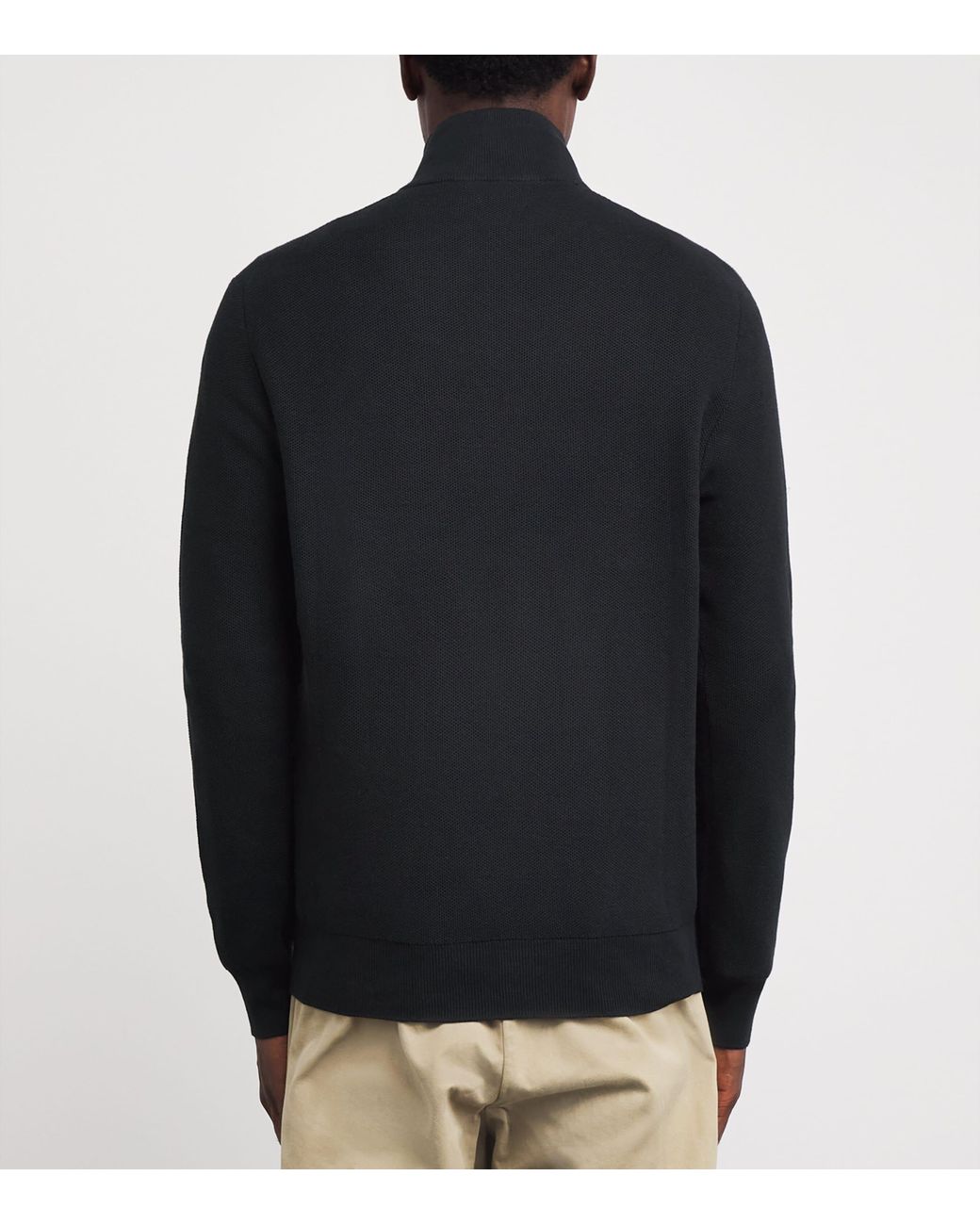 Polo Ralph Lauren Blue Cotton Half-Zip Sweater for men