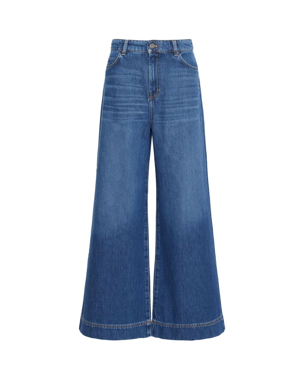 Weekend by Maxmara Blue High-Rise Wide-Leg Jeans