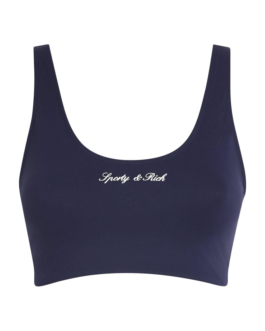 Sporty & Rich Blue Signature Sports Bra