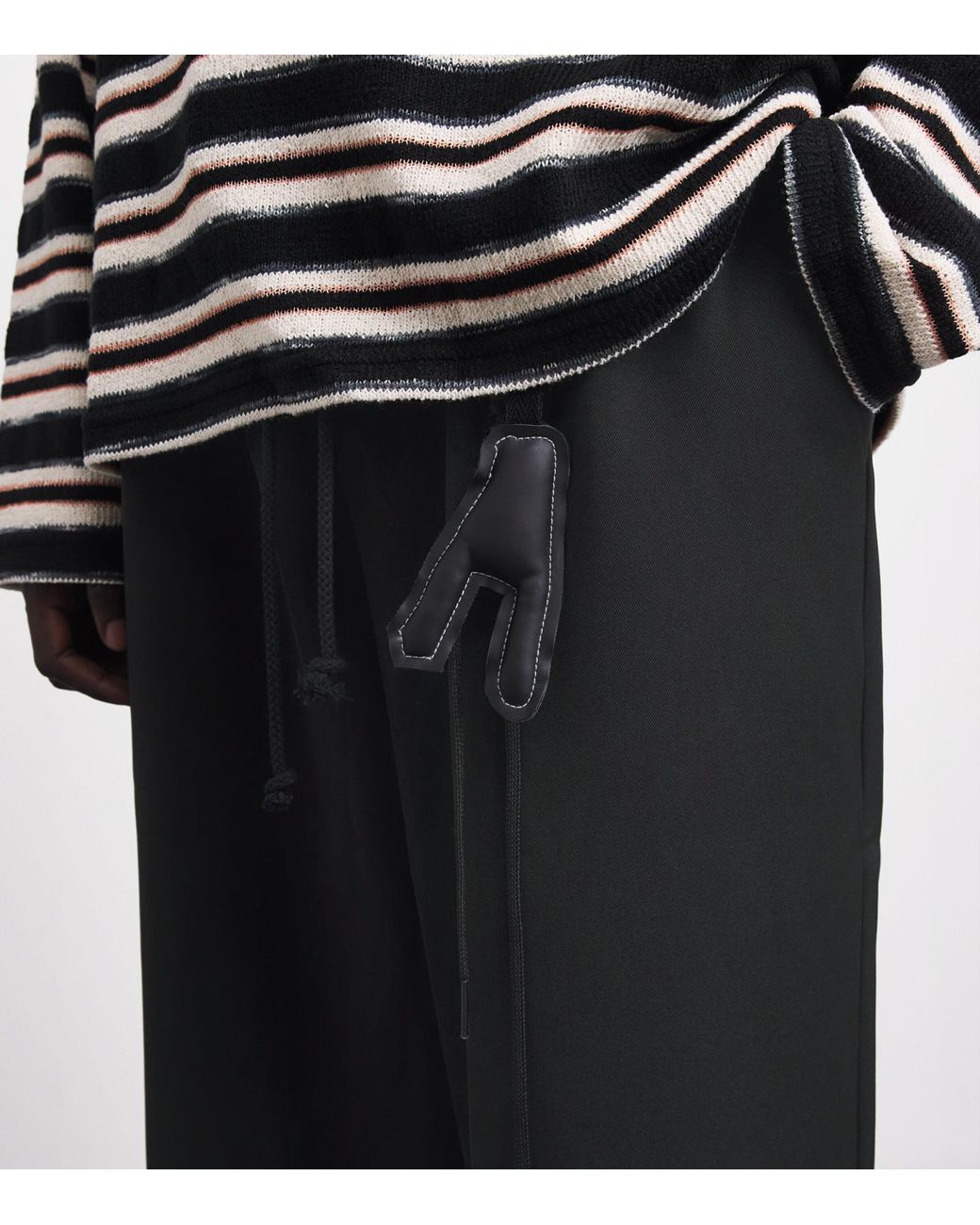 Song For The Mute Black Pleated Lounge Trousers for men