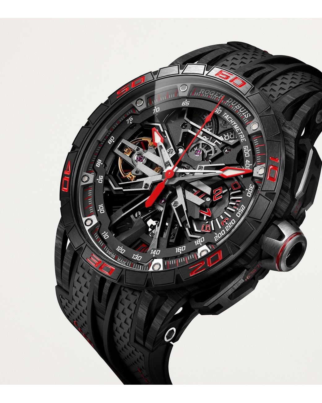 Roger Dubuis Black Carbon Excalibur Spider Flyback Chronograph Watch for men