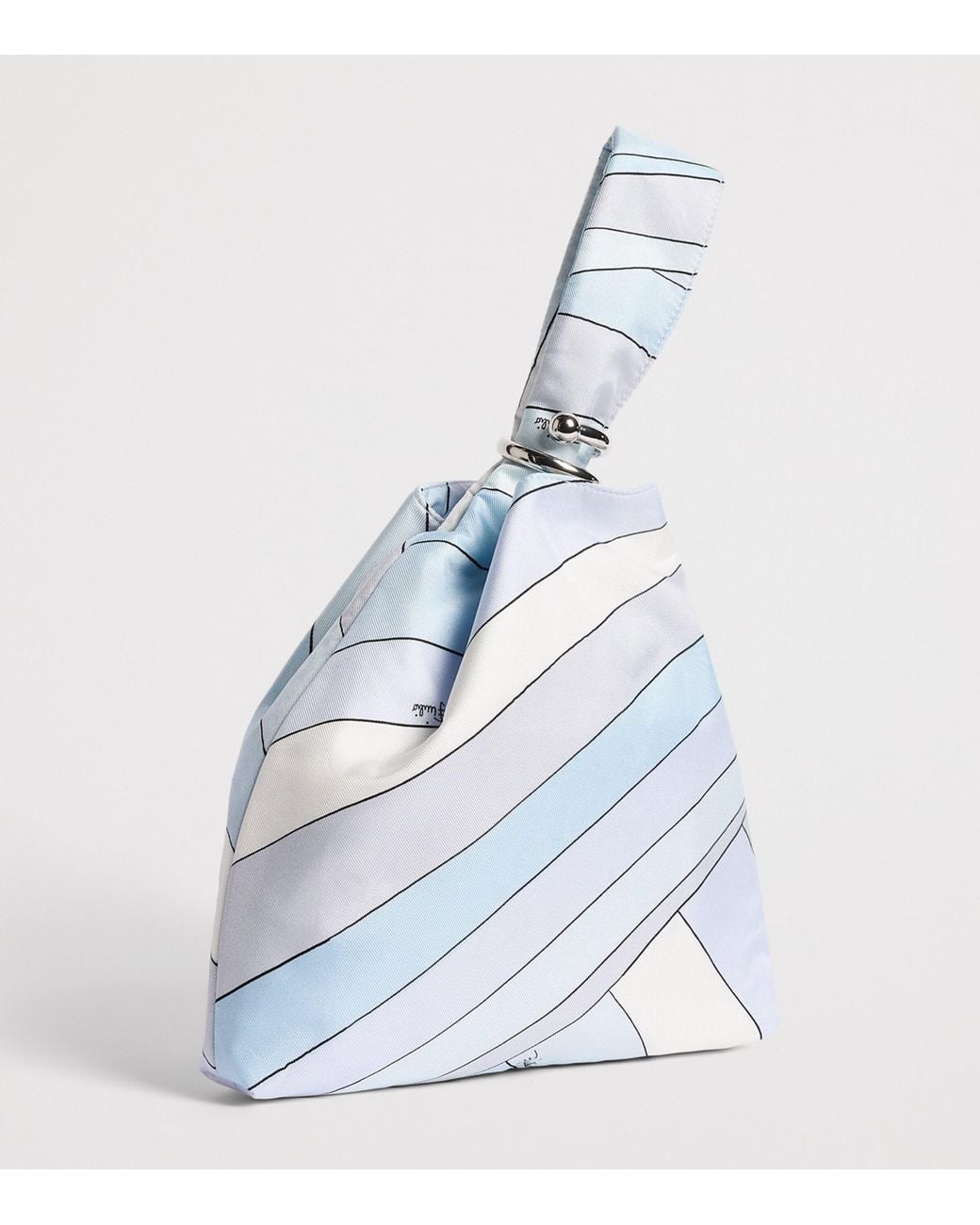 Emilio Pucci White Silk Iride Top-Handle Bag