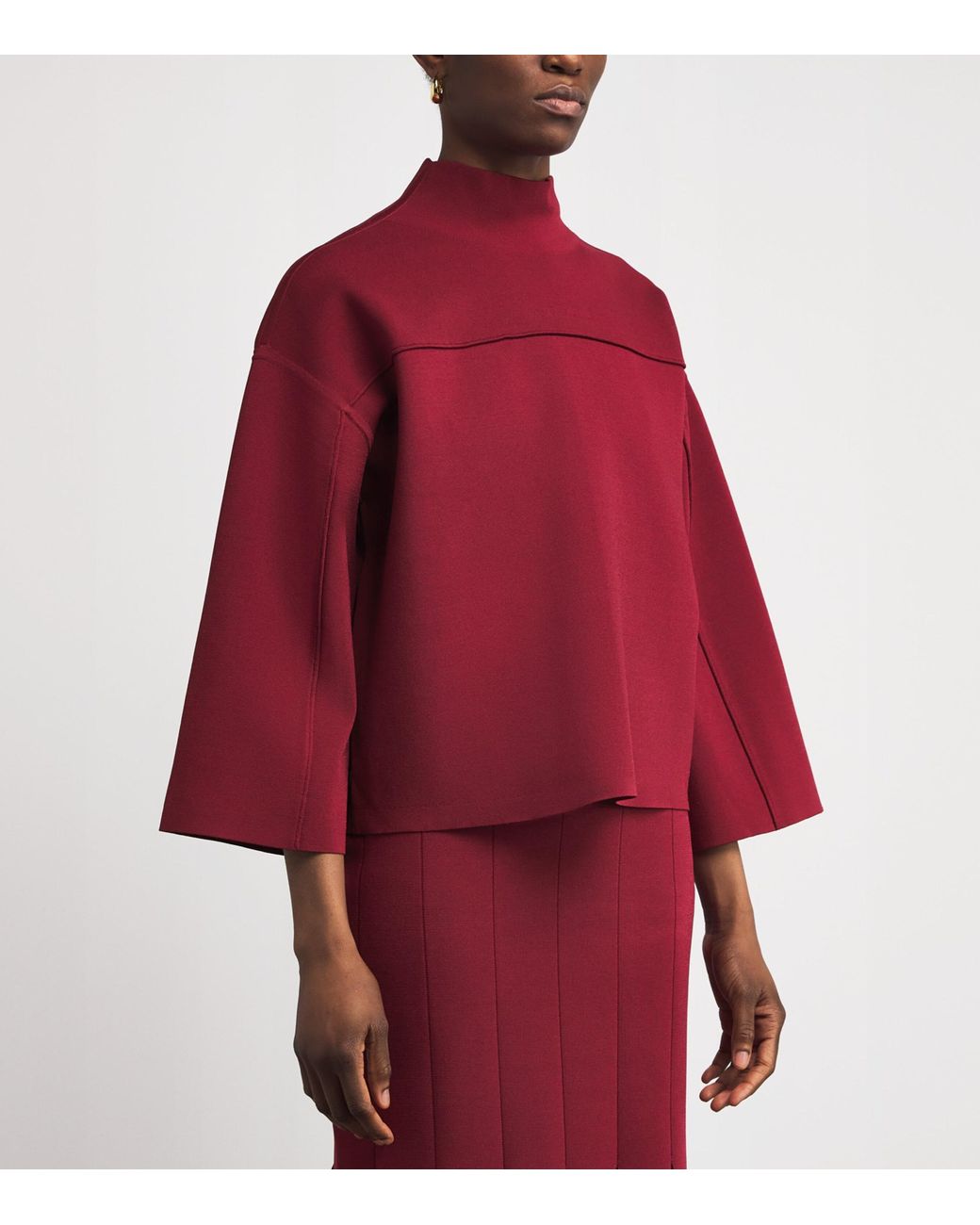 Joseph Red Milano-Knit Larrey Compact Sweater