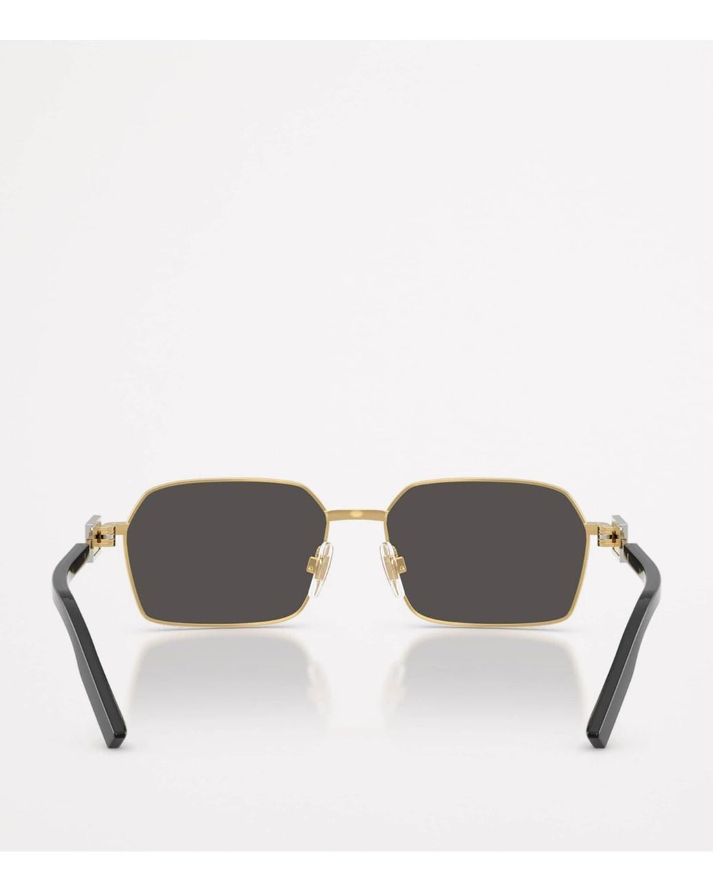 Dolce & Gabbana Metallic Wire-Frame Rectangular Sunglasses for men
