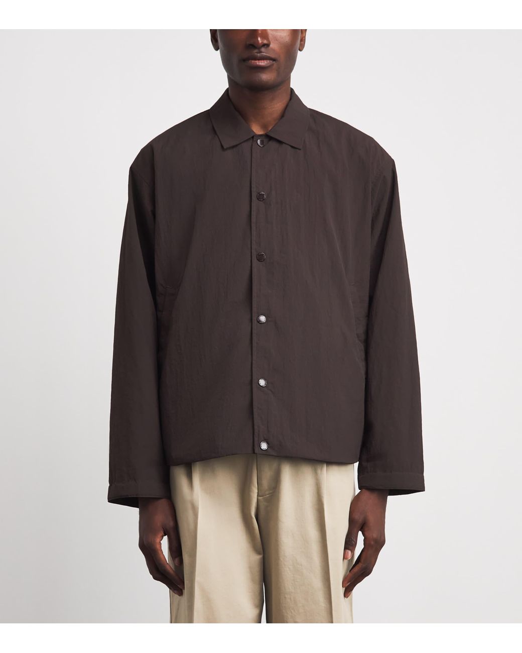 NN07 Brown Water-Repellent Fenton 80039 Shacket for men