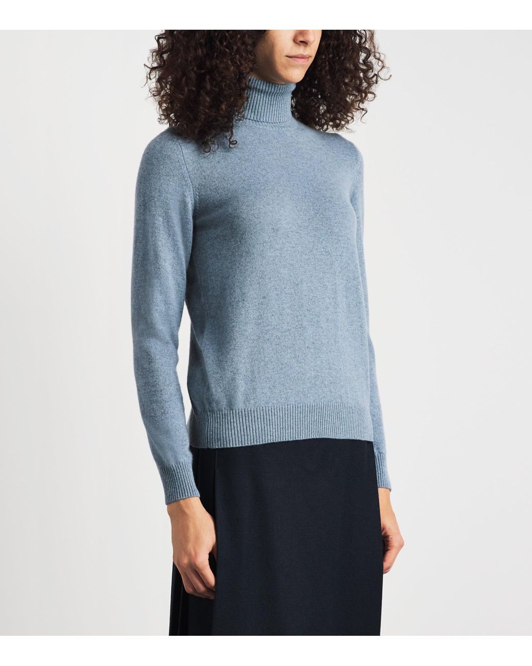 Colombo Blue Cashmere Rollneck Sweater